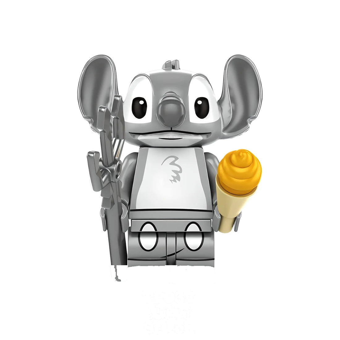 Lego Minifigure Stitch Gris