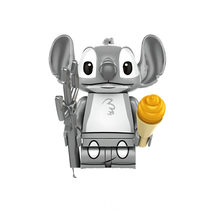 Lego Minifigure Stitch Gris