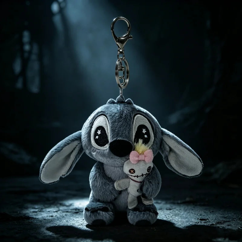 Porte Clé Peluche Stitch Noir