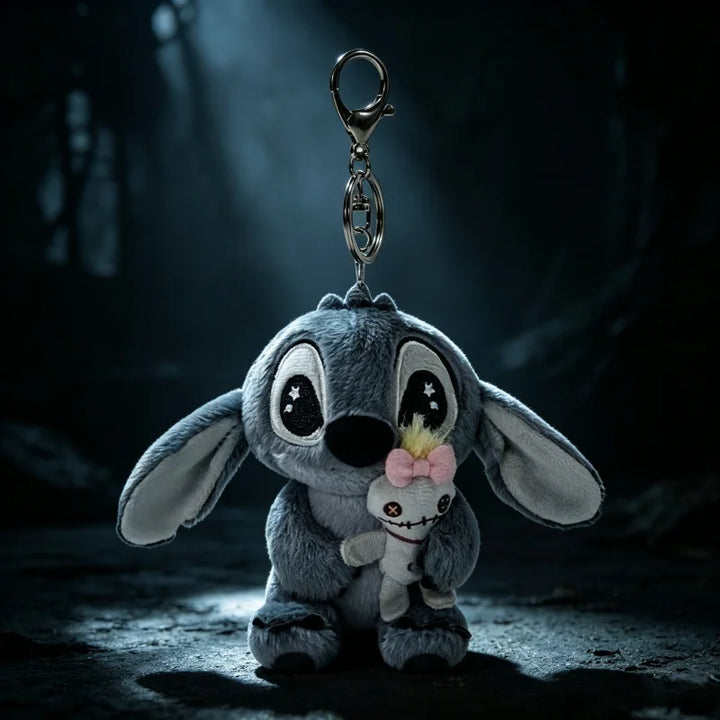 Porte Clé Peluche Stitch Noir