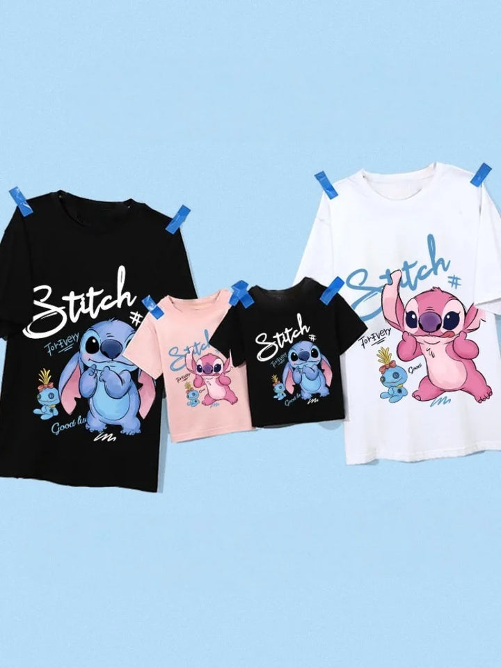 T-shirt Couple Stitch et Angel