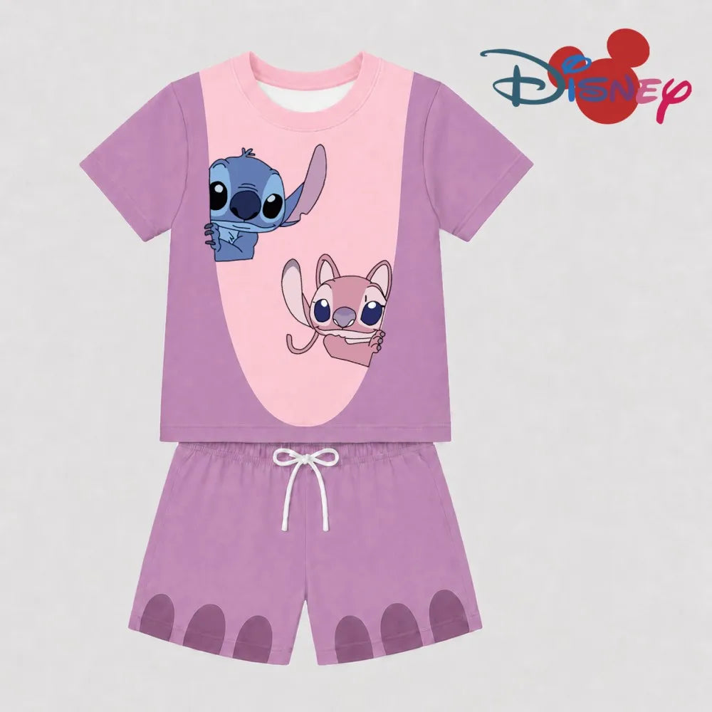 Pyjama Short Enfant Stitch et Angel