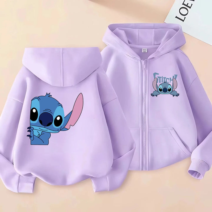 Gilet à Capuche Enfant Stitch Fille