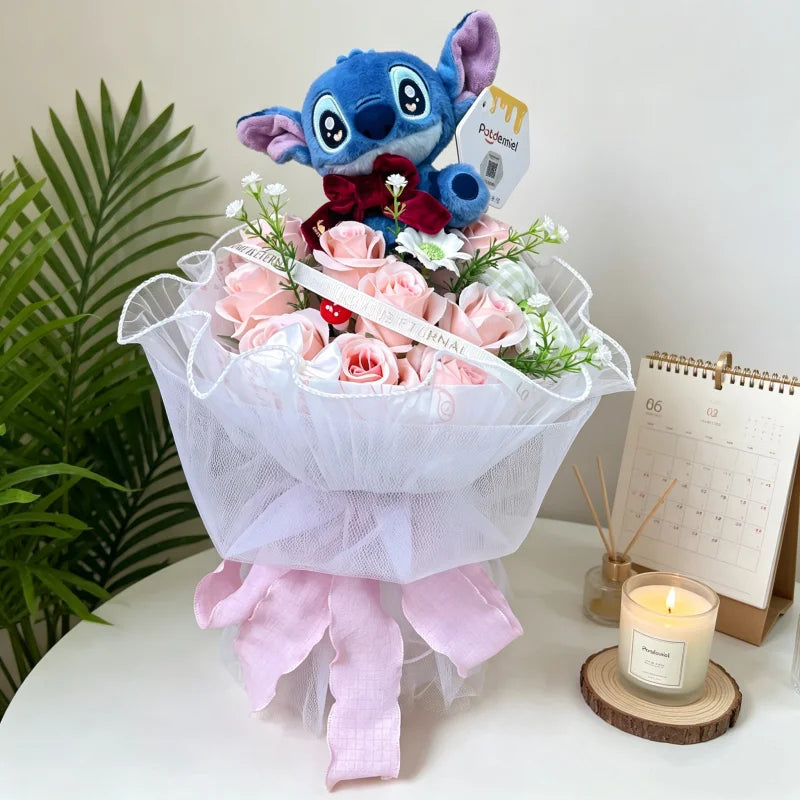 Bouquet Peluche Stitch Noeud Papillon