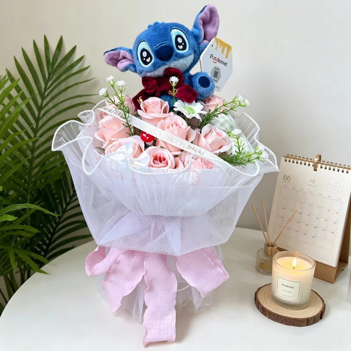Bouquet Peluche Stitch Noeud Papillon