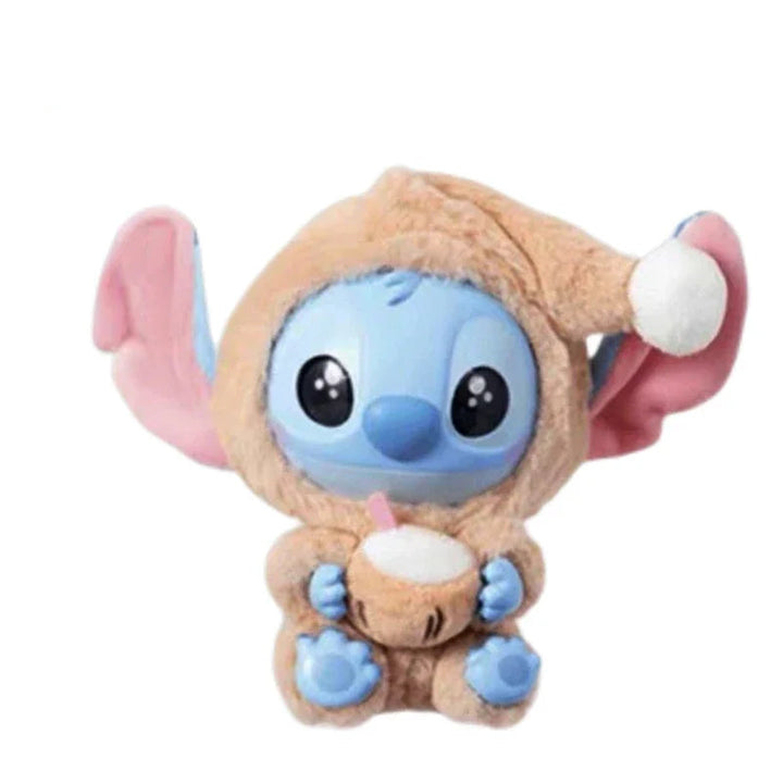 Labubu Stitch Eat Something Noisette