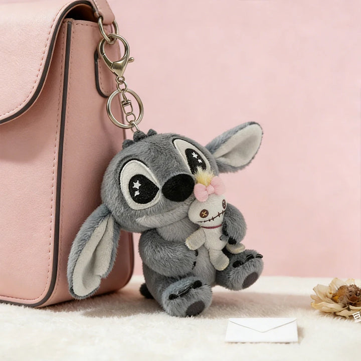 Porte Clé Peluche Stitch Noir