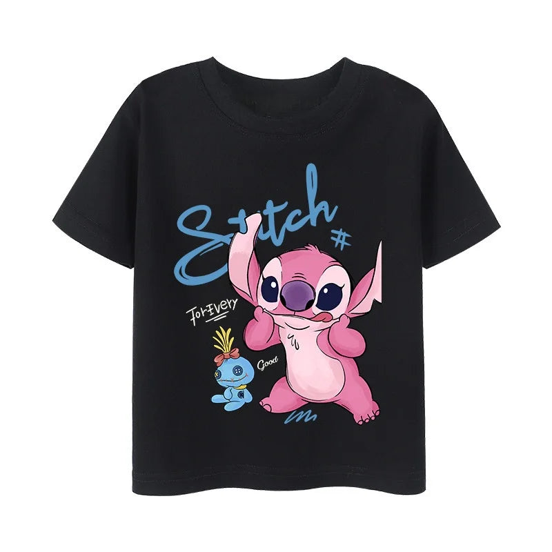 T-shirt Couple Stitch et Angel