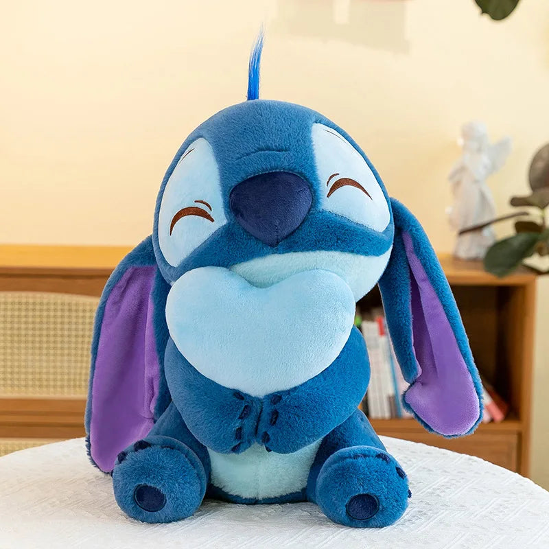 Peluche Stitch Coeur Bleu 45 cm