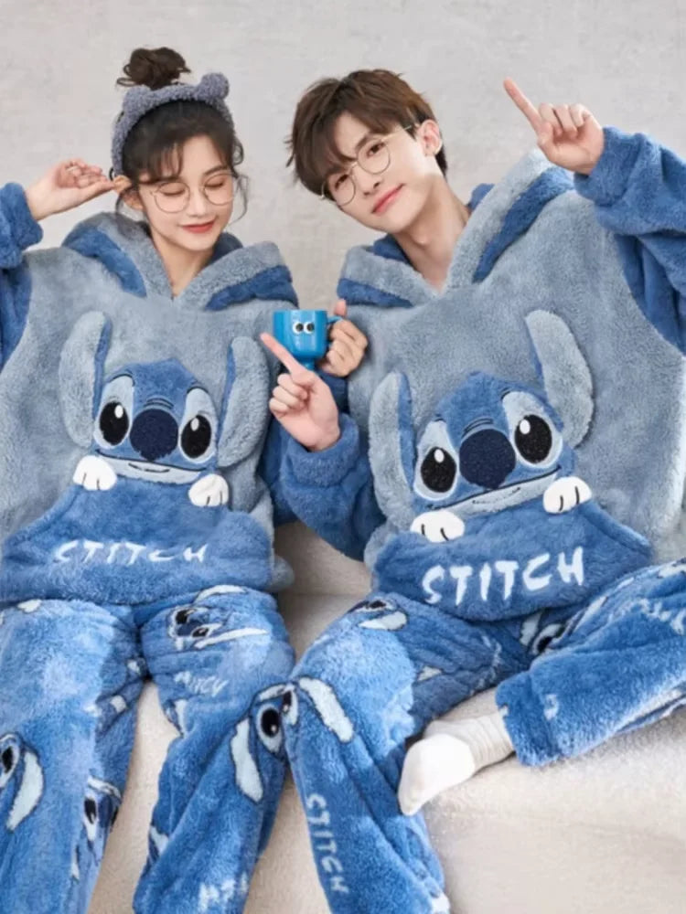 Pyjama Hiver Couple Stitch