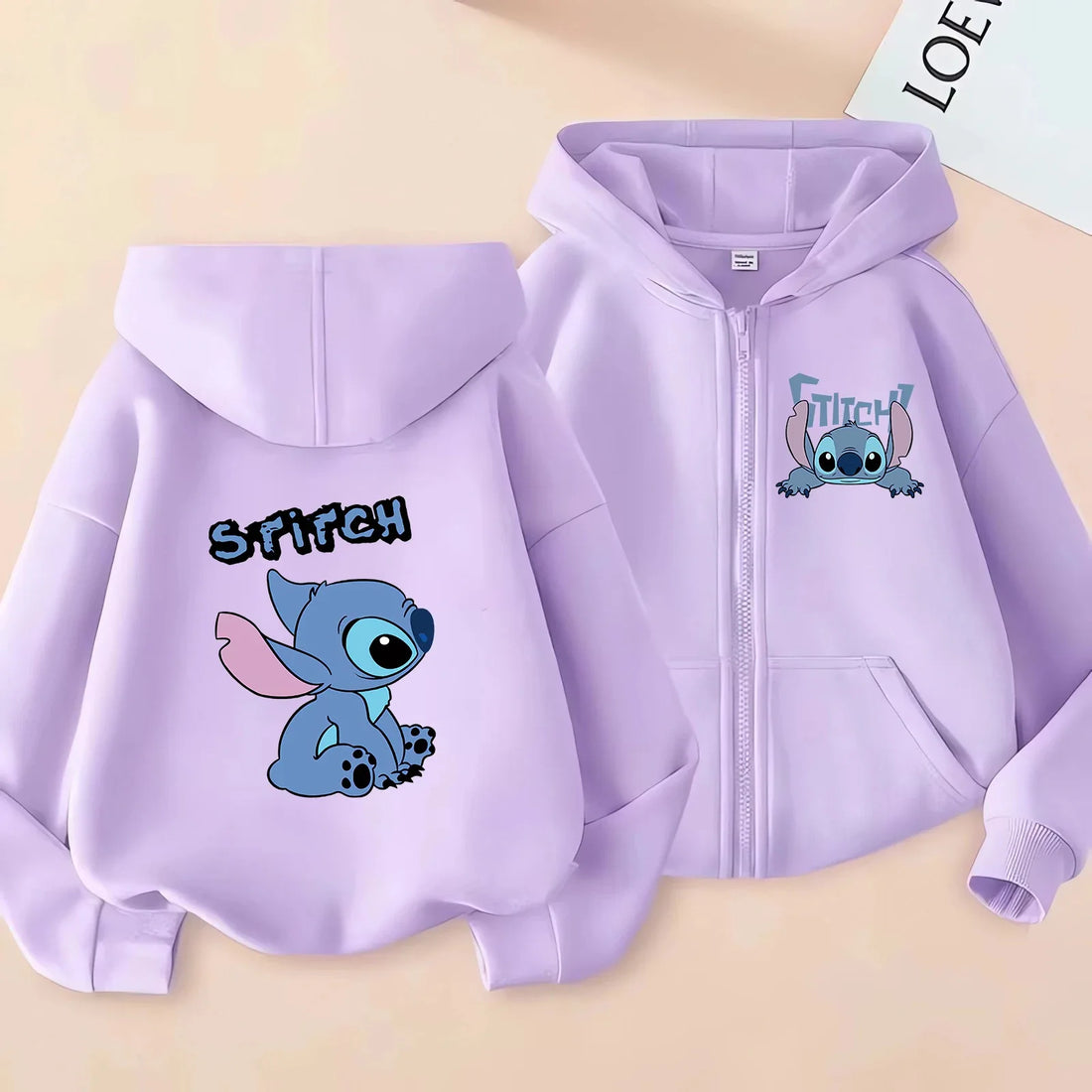 Gilet à Capuche Enfant Stitch Violet